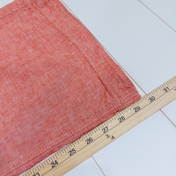 Pilcro & The Letterpress Linen Blend Women's 10 Wide Leg Coral Pants Lightweight - Picture 11 of 12